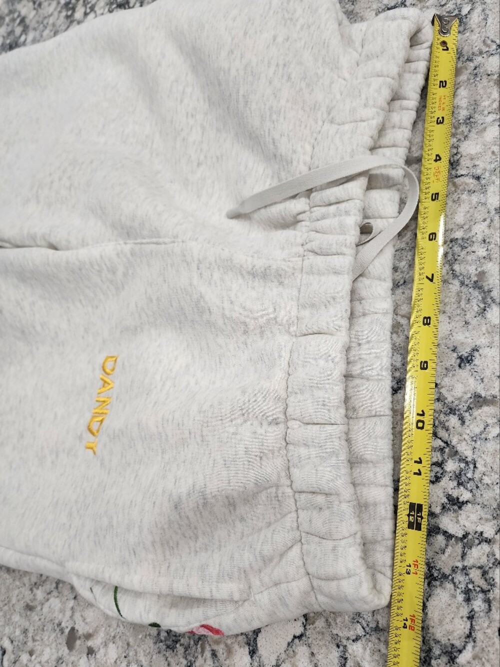 DANDY Light Gray Floral Embroidered Jogger Pants - Picture 10 of 14